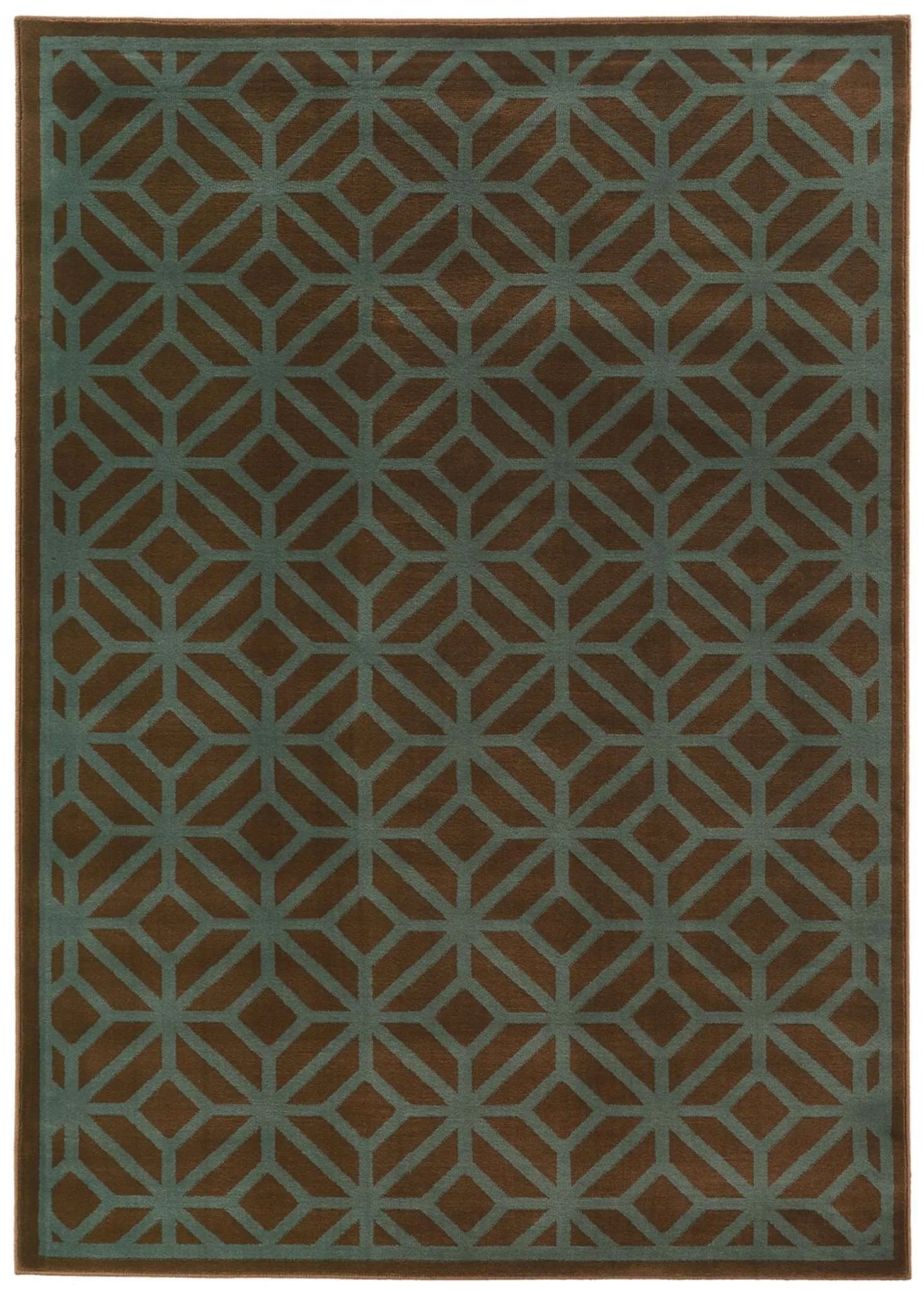 Ella 5188D Brown Blue Rug - Baconco