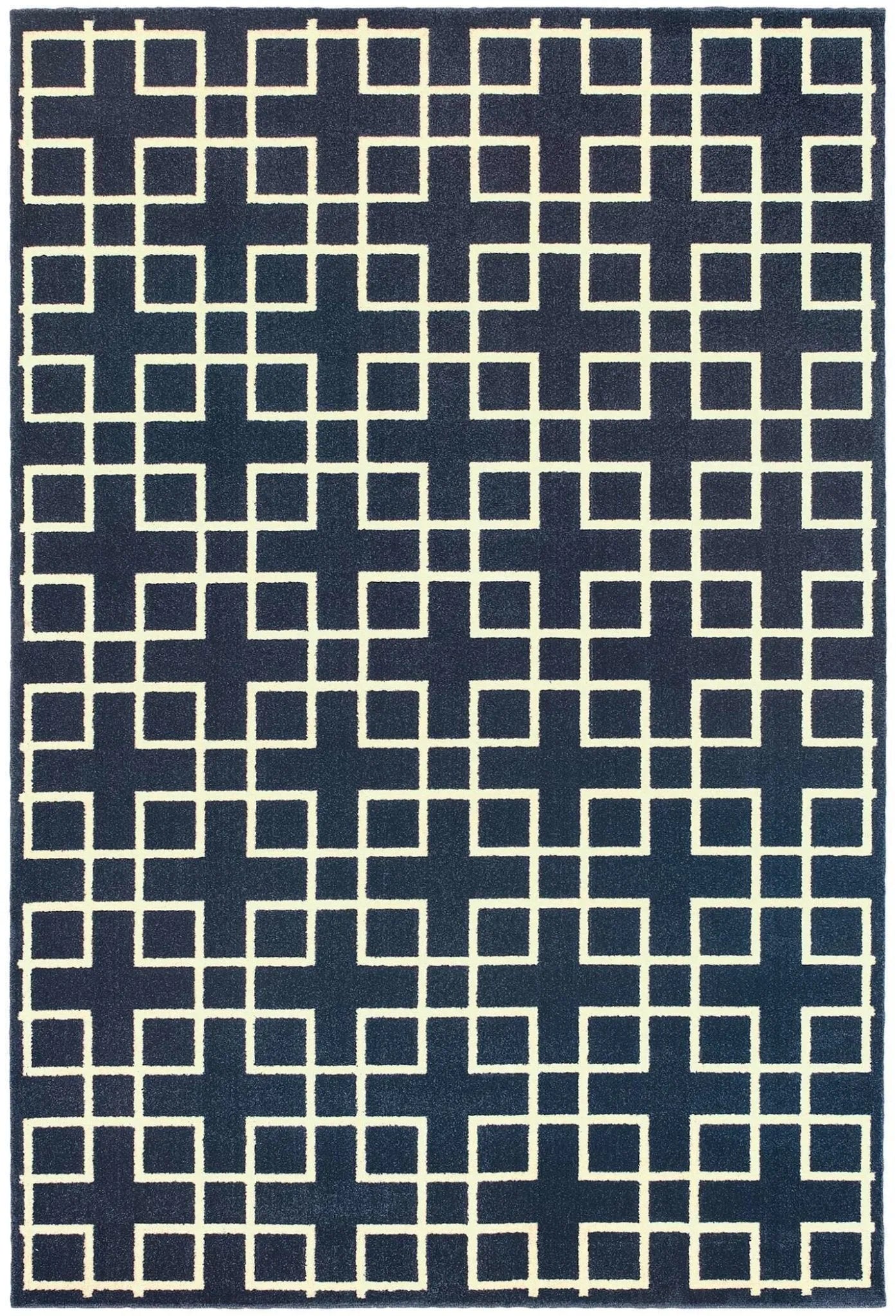 Ellerson 6140B Navy Ivory Rug - Baconco