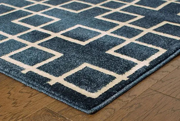 Ellerson 6140B Navy Ivory Rug - Baconco