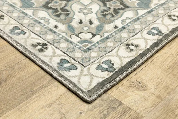 Ellington ELL01 Ivory/Blue Rug - Baconco