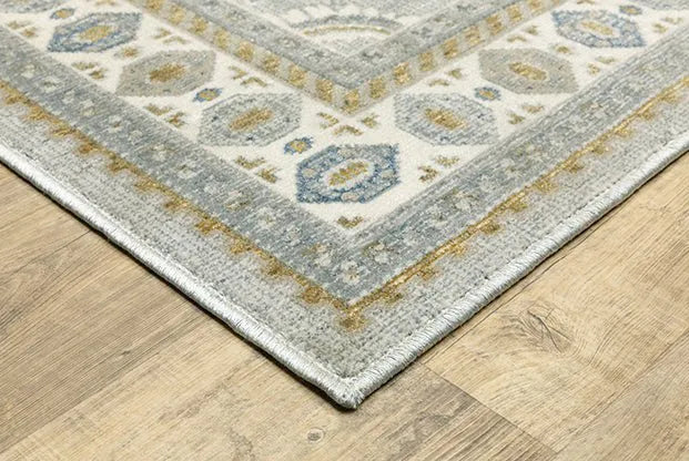 Ellington ELL02 Grey/Blue Rug - Baconco