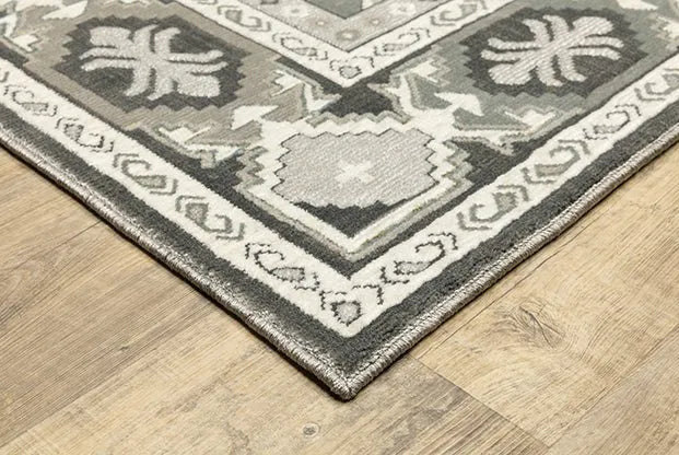 Ellington ELL04 Grey/Ivory Rug - Baconco