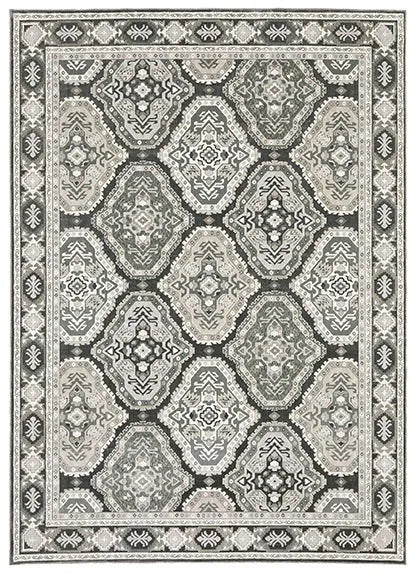 Ellington ELL04 Grey/Ivory Rug - Baconco