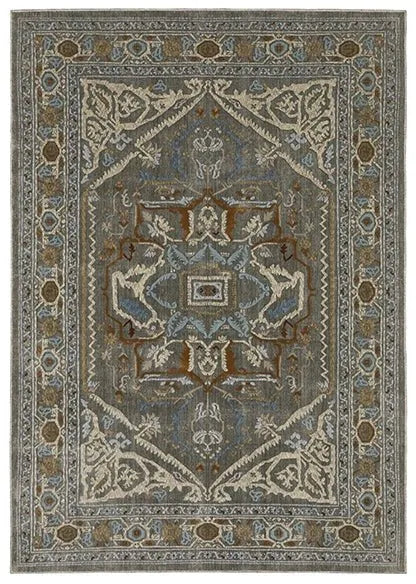 Ellington ELL05 Grey/Multi Rug - Baconco