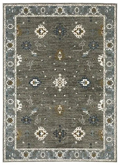 Ellington ELL09 Grey/Blue Rug - Baconco