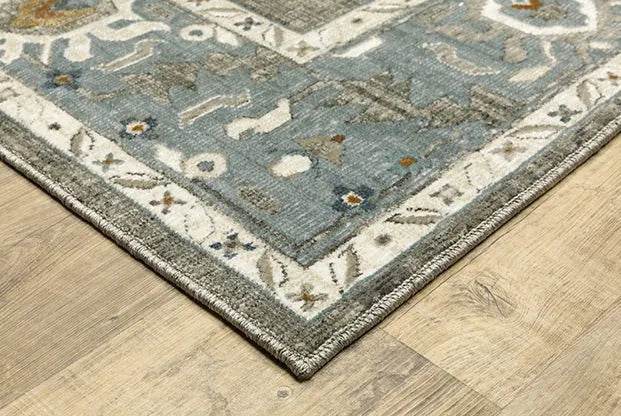 Ellington ELL09 Grey/Blue Rug - Baconco