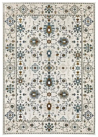 Ellington ELL10 Ivory/Blue Rug - Baconco