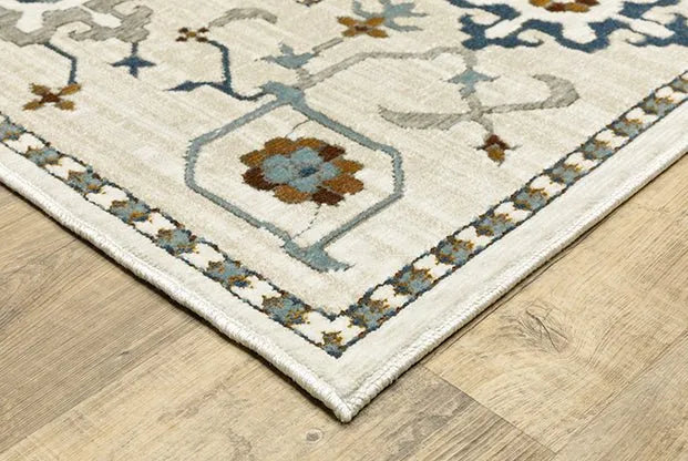 Ellington ELL10 Ivory/Blue Rug - Baconco