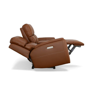 Ellis Power Reclining Loveseat with Console and Power Headrests - Baconco