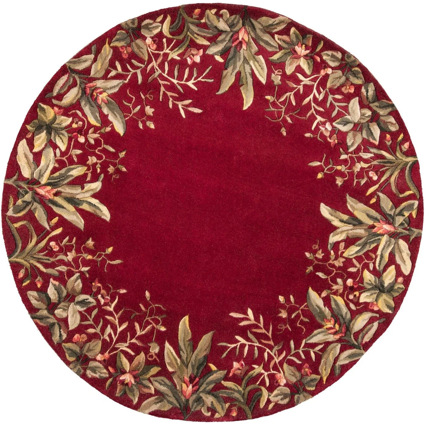 Emerald 9017 Tropical Border Ruby Rug - Baconco