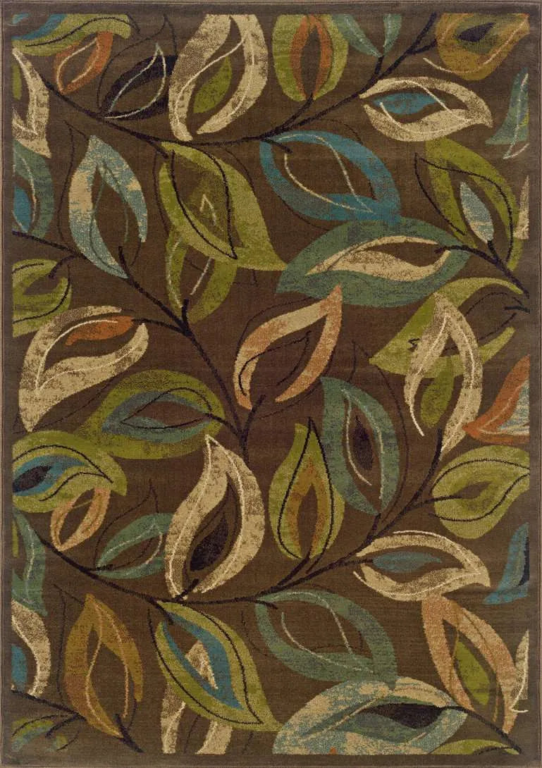 Emerson 1999A Brown/ Green Rug - Baconco