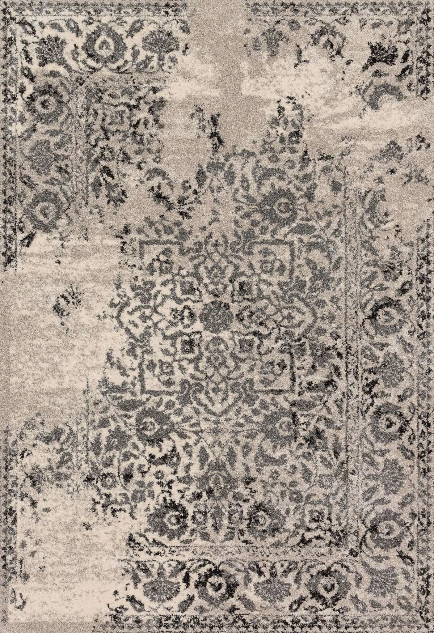 Emory EB 01 Ivory / Charcoal Rug - Baconco