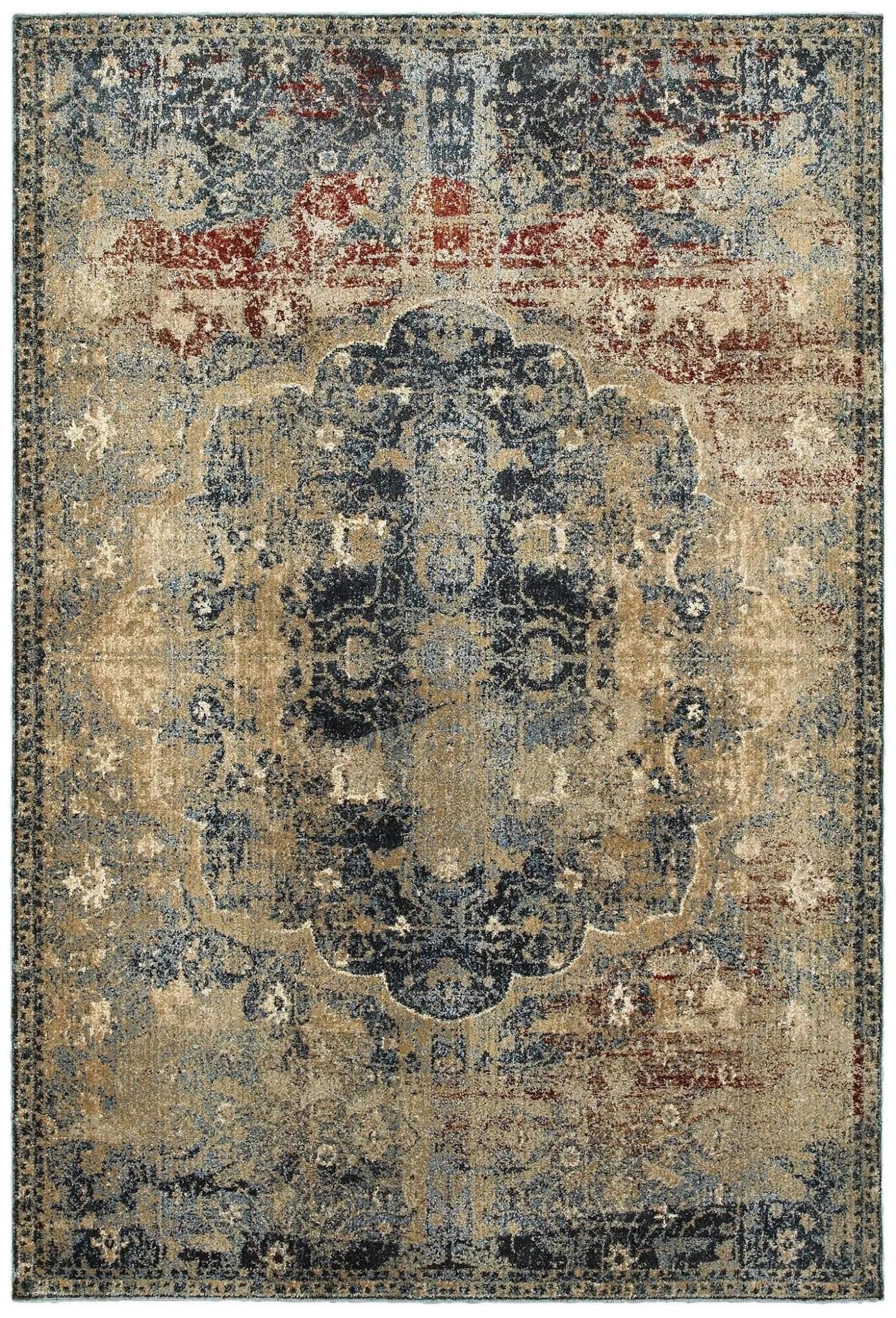 Empire 4449h Gold/ Blue Rug - Baconco