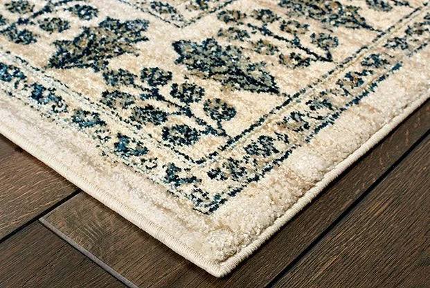 Empire 501u Ivory/ Blue Rug - Baconco