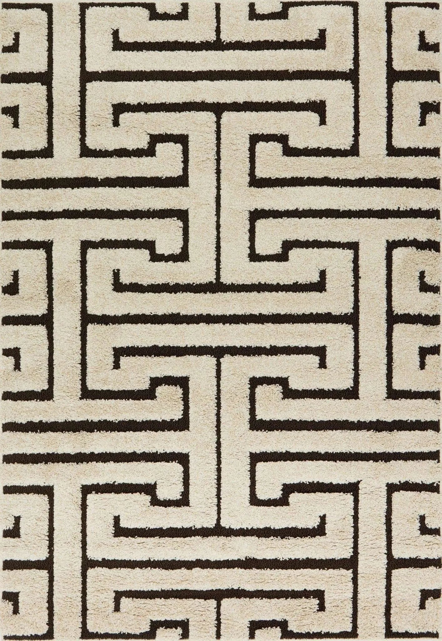 Enchant EN 28 Ivory / Dark Brown Rug - Baconco