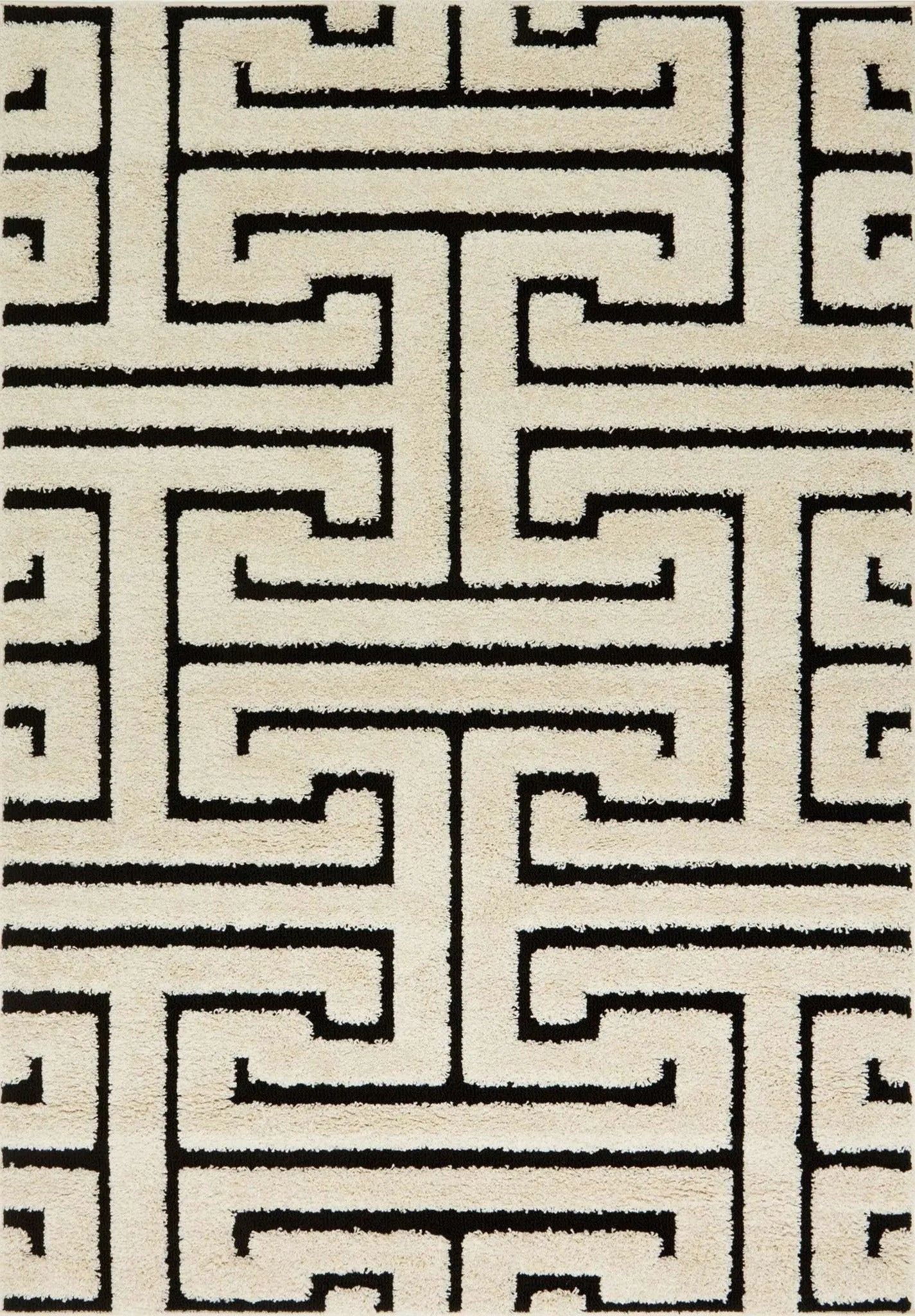 Enchant EN 28 White / Black Rug - Baconco