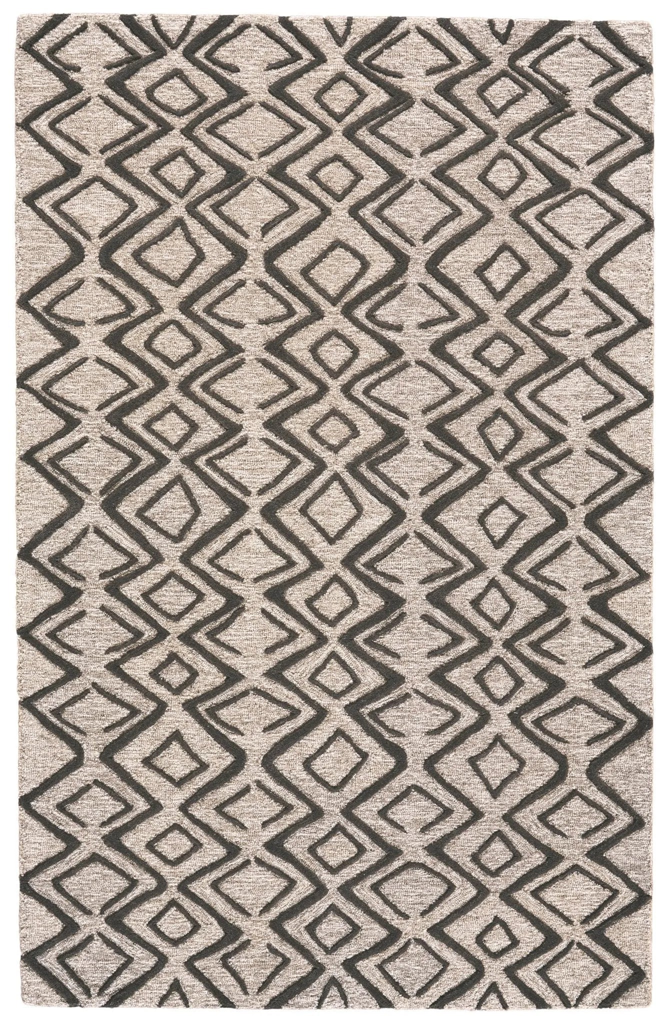 Enzo 8733F Taupe/Black Rug - Baconco