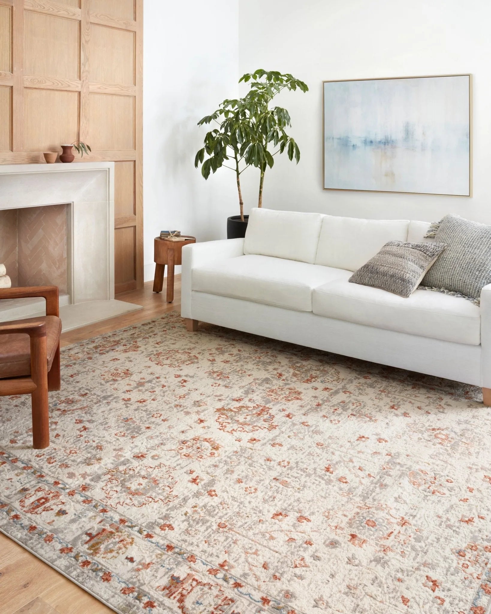 Estelle Est-01 Ivory/Rust Rug - Baconco