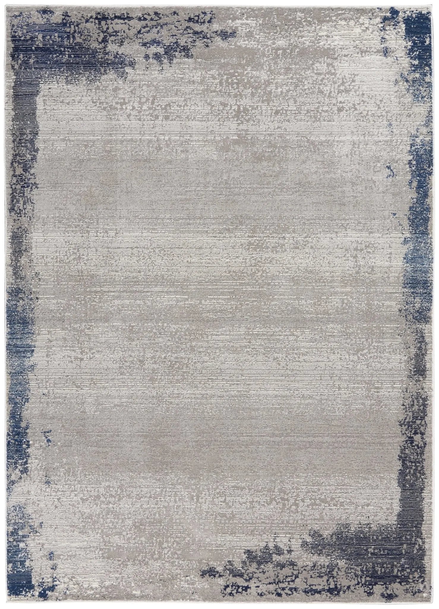 Etchings ETC01 Grey/Navy Rug - Baconco