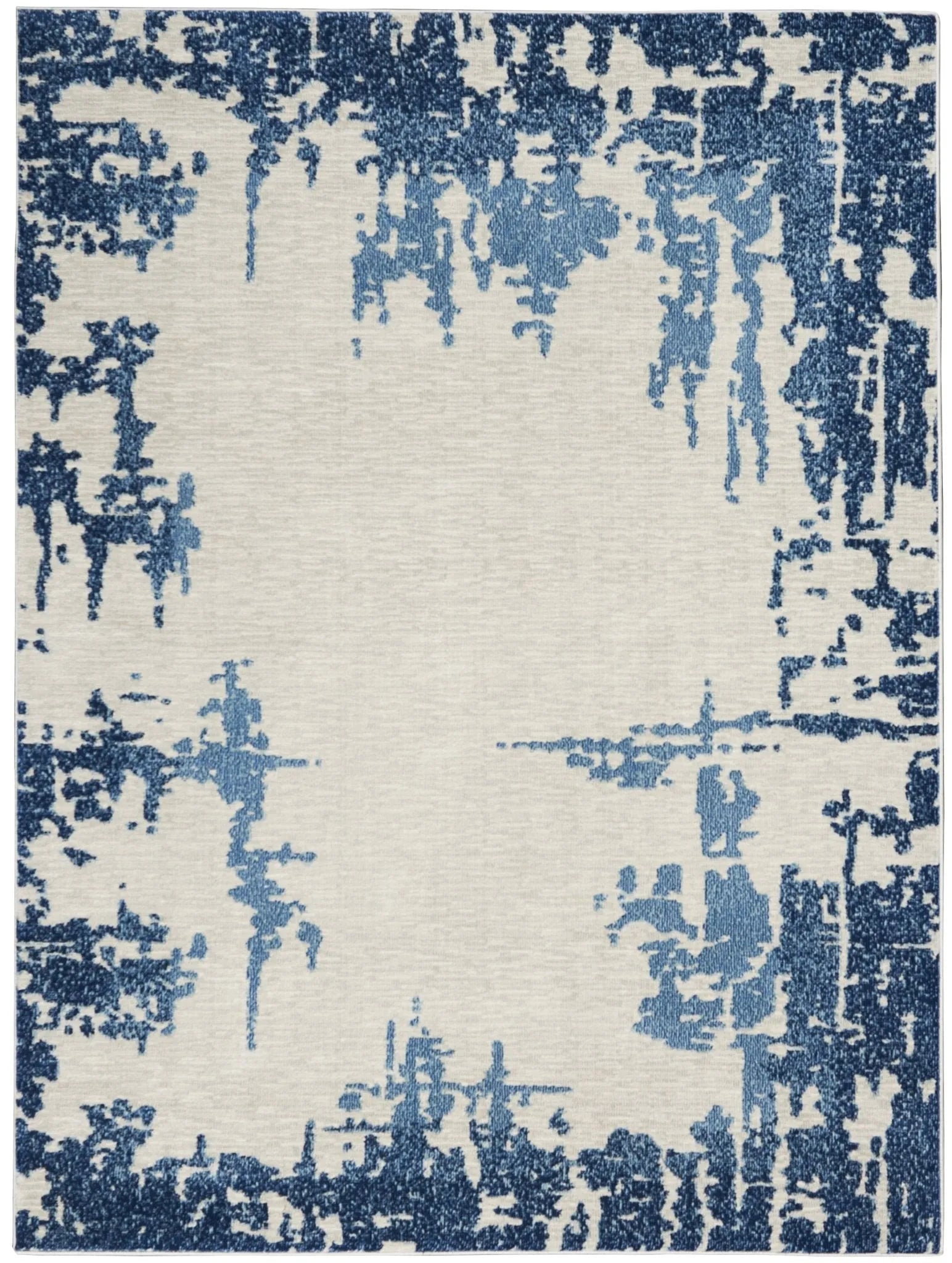 Etchings ETC04 Ivory/Blue Rug - Baconco