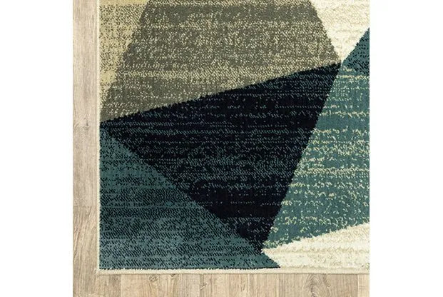 Evandale 9841B Grey/Blue Rug - Baconco