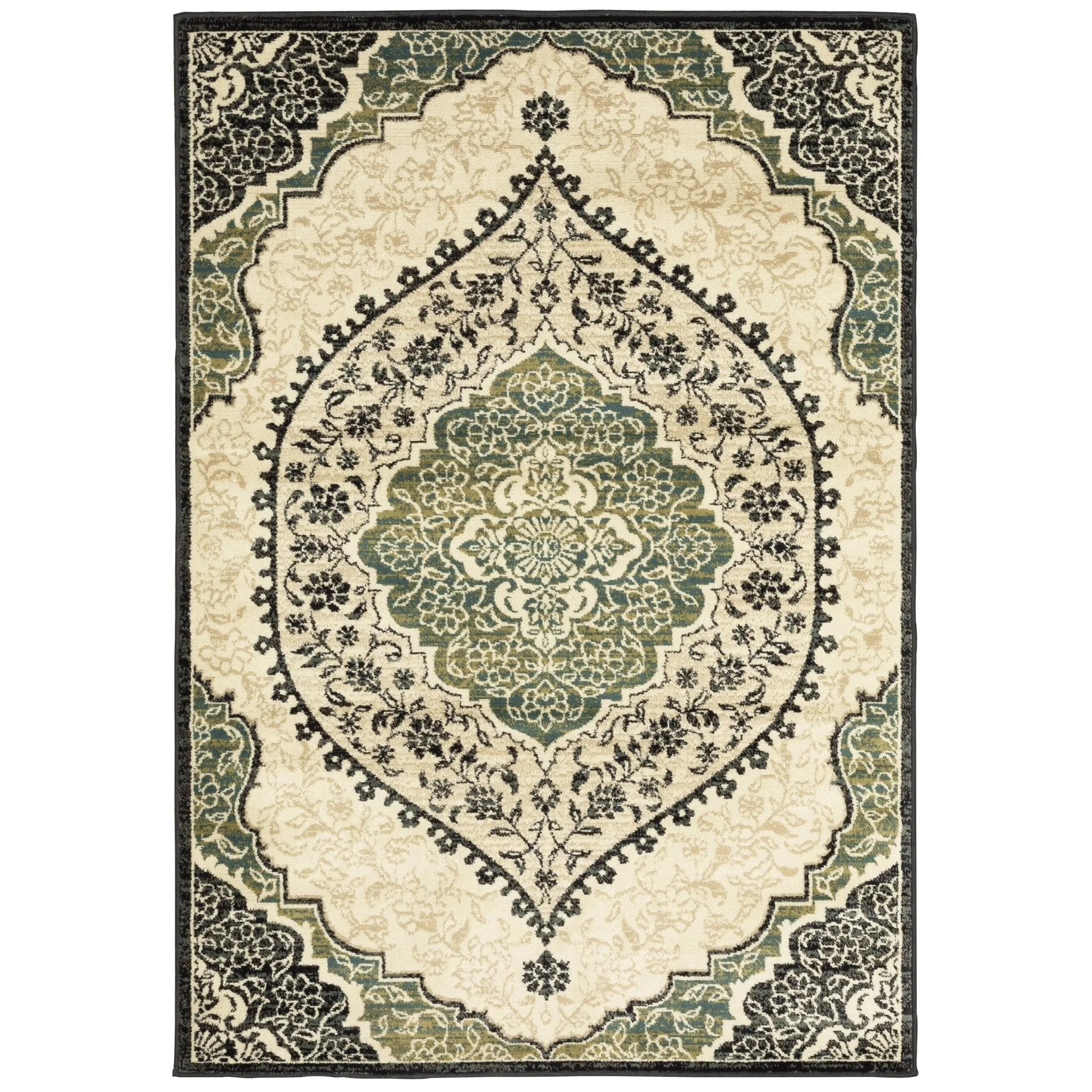 Evandale 9850B Ivory/Navy Rug - Baconco