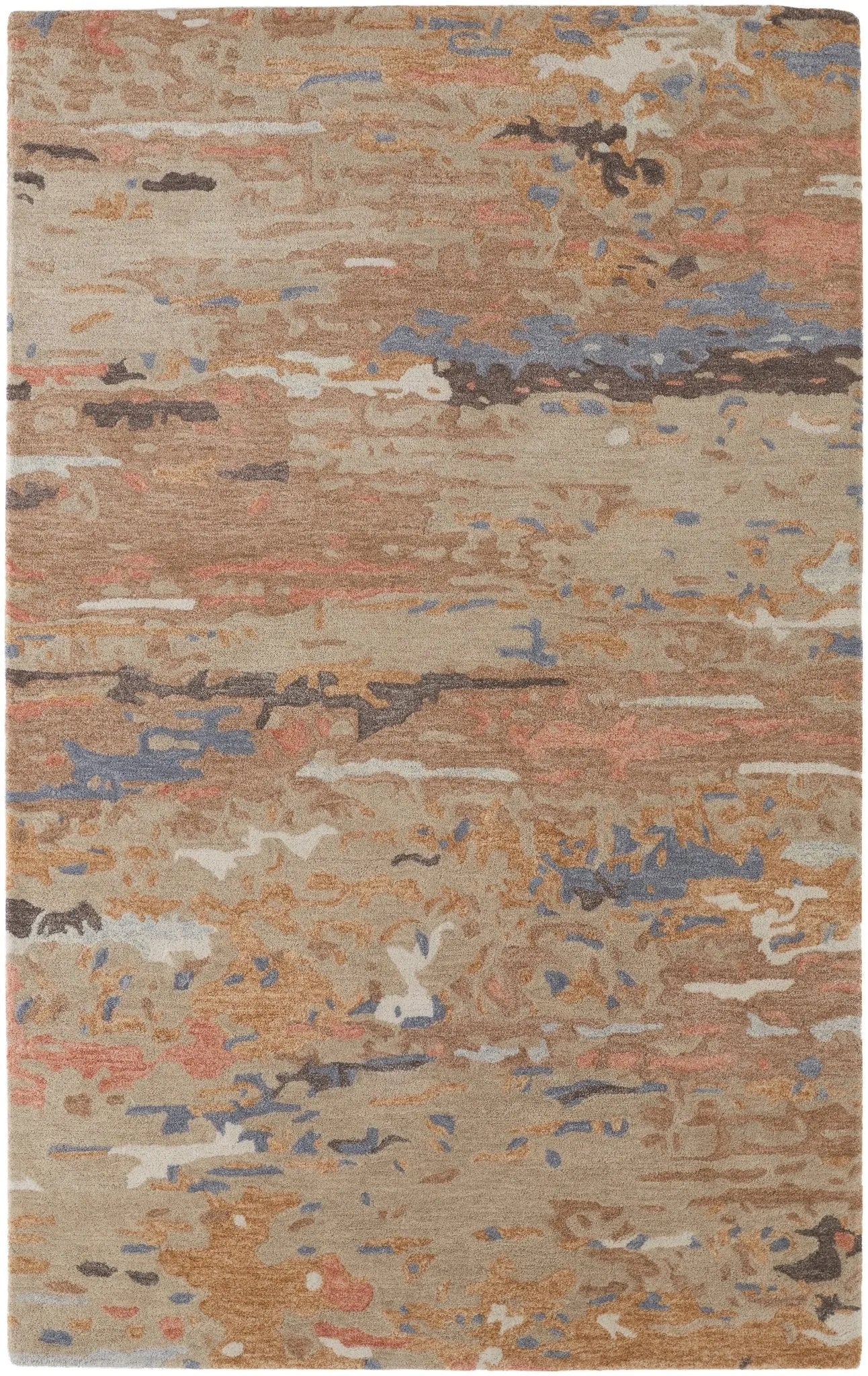 Everley EVE8644F Tan/Blue Rug - Baconco