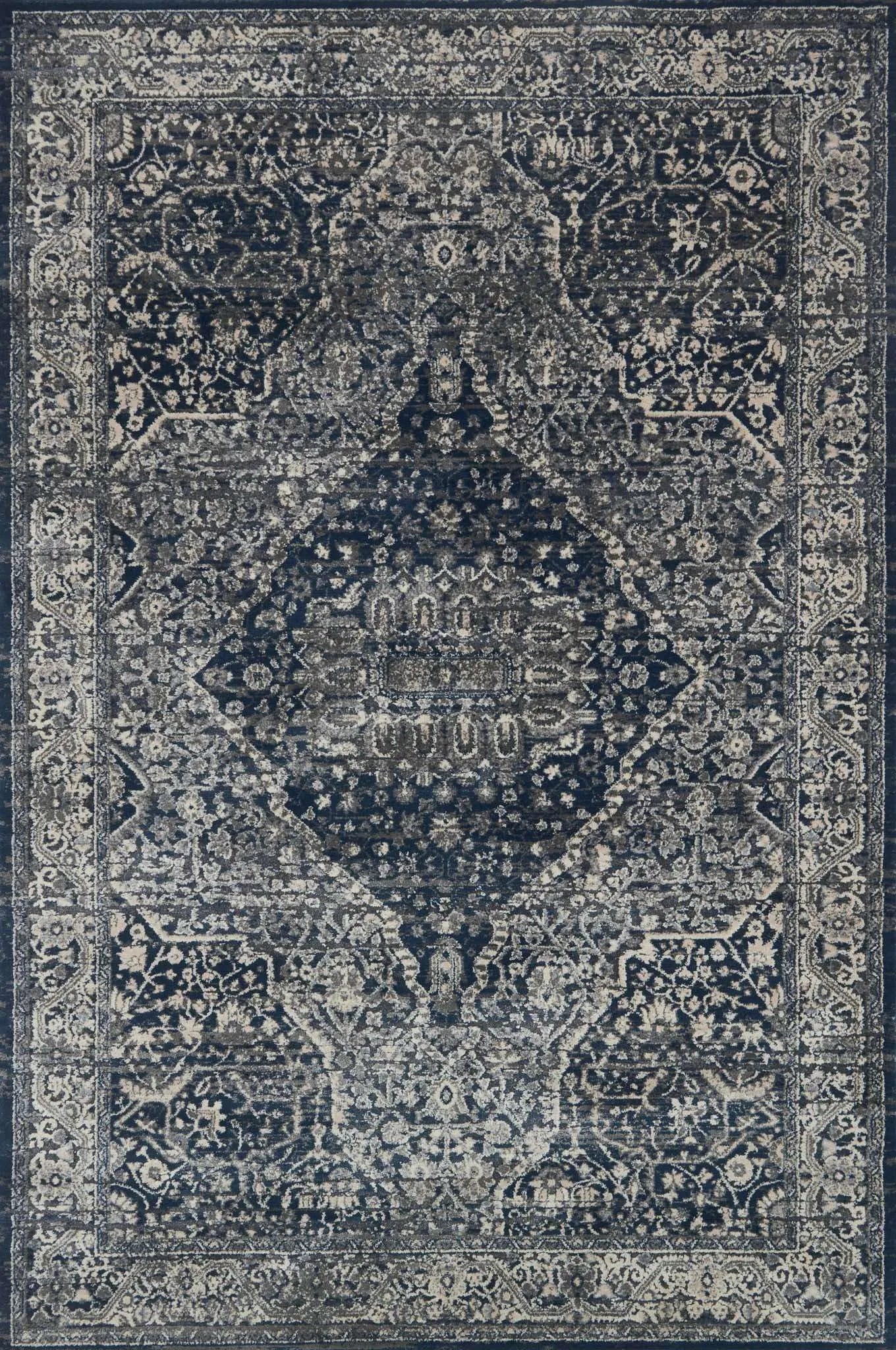 Everly by Magnolia Home VY-02 Grey/Midnight Rug - Baconco