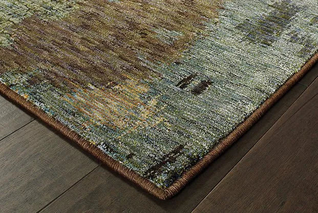 Evolution 8011B Blue/ Brown Rug - Baconco