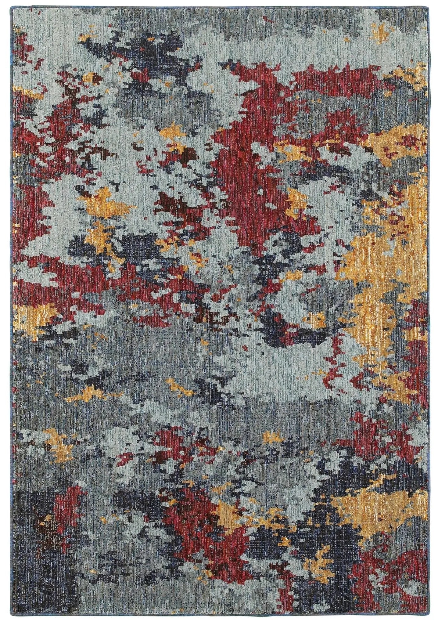 Evolution 8036C Blue/ Red Rug - Baconco