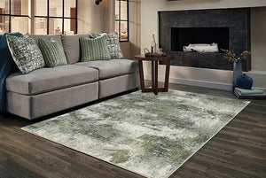 Evolution 8039E Blue/ Green Rug - Baconco