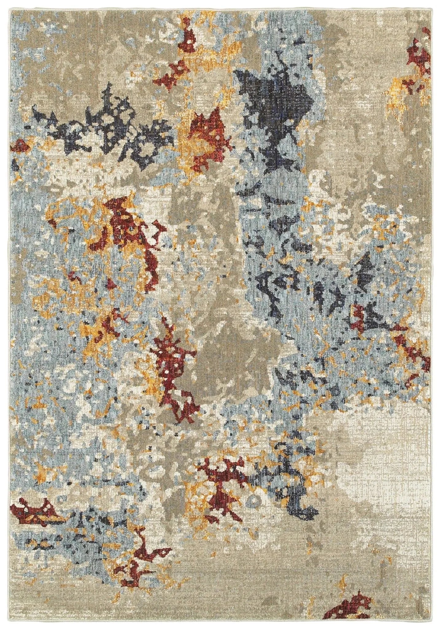 Evolution 8043K Beige/ Blue Rug - Baconco