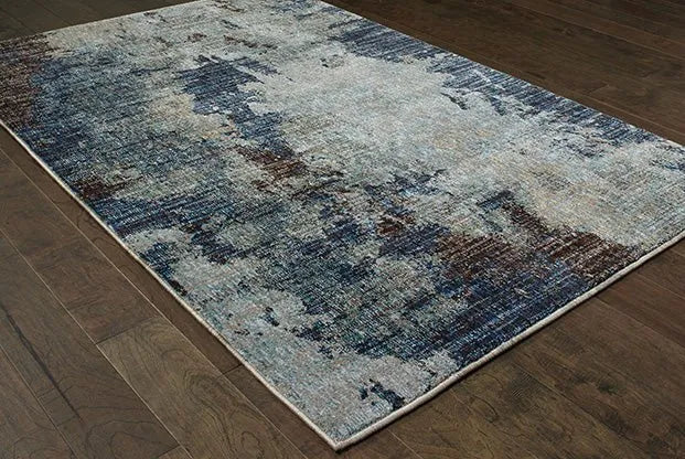 Evolution 8049B Navy/ Blue Rug - Baconco