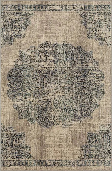 Expressions Dharma Medallion Indigo by Scott Living 91672 50102 Rug - Baconco