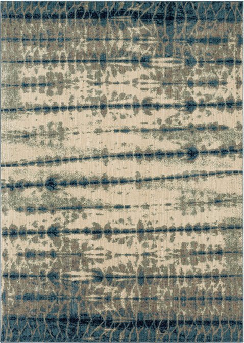 Expressions Shibori Stripe Indigo by Scott Living 91670 50102 Rug - Baconco