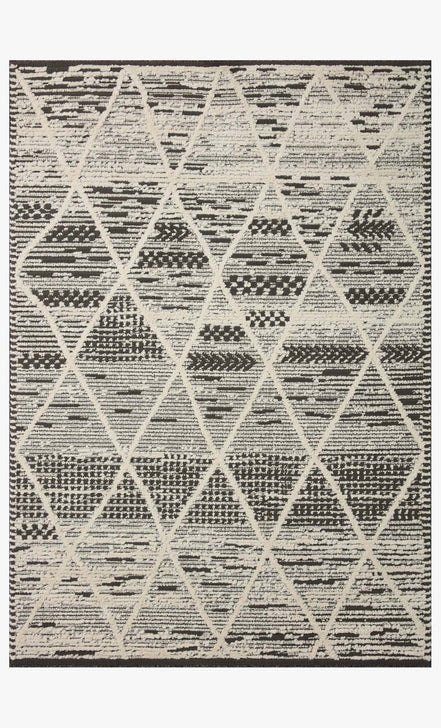 Fabian FAB-03 Charcoal/Ivory Rug - Baconco