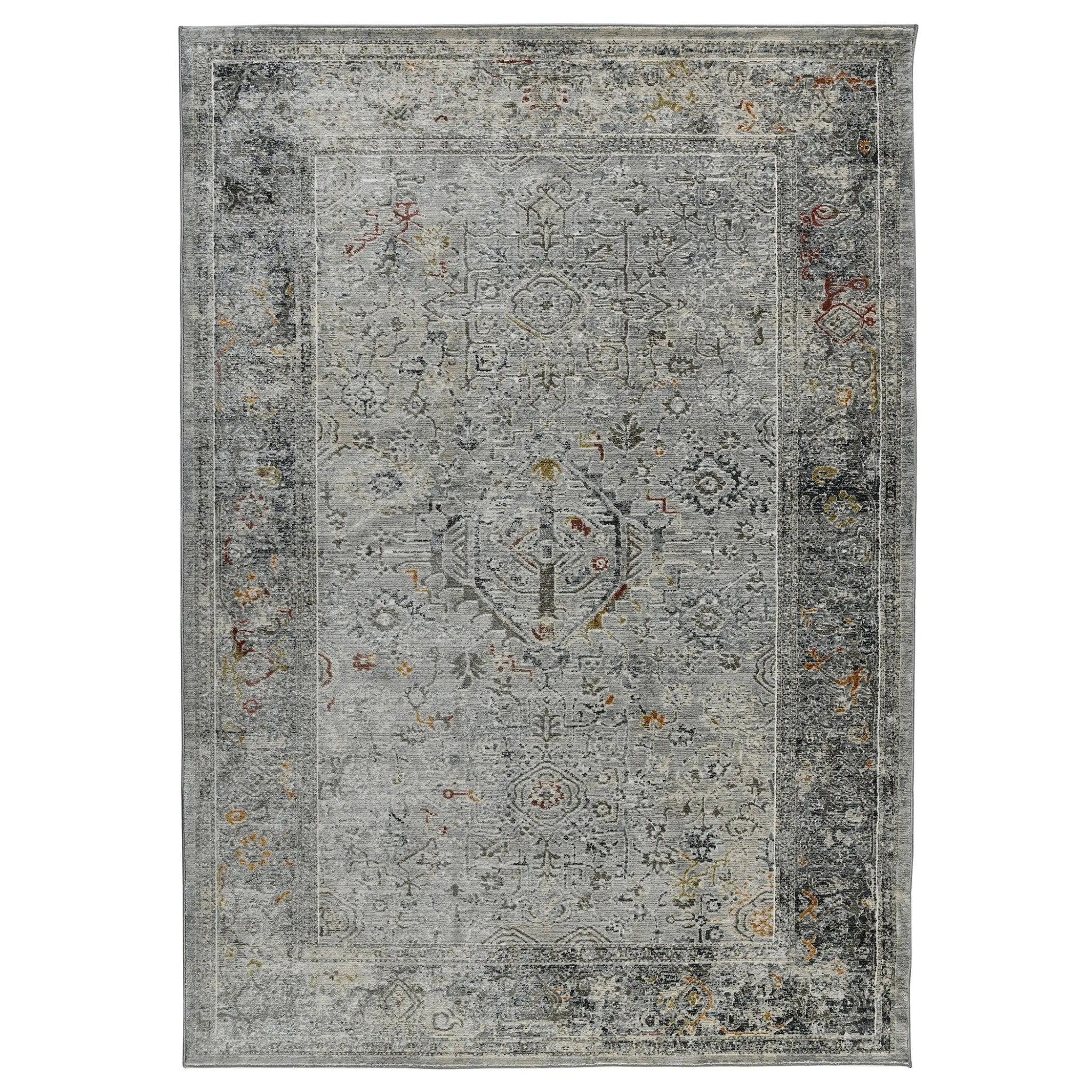 Fairmont FAI-3 Silver/Orange Rug - Baconco