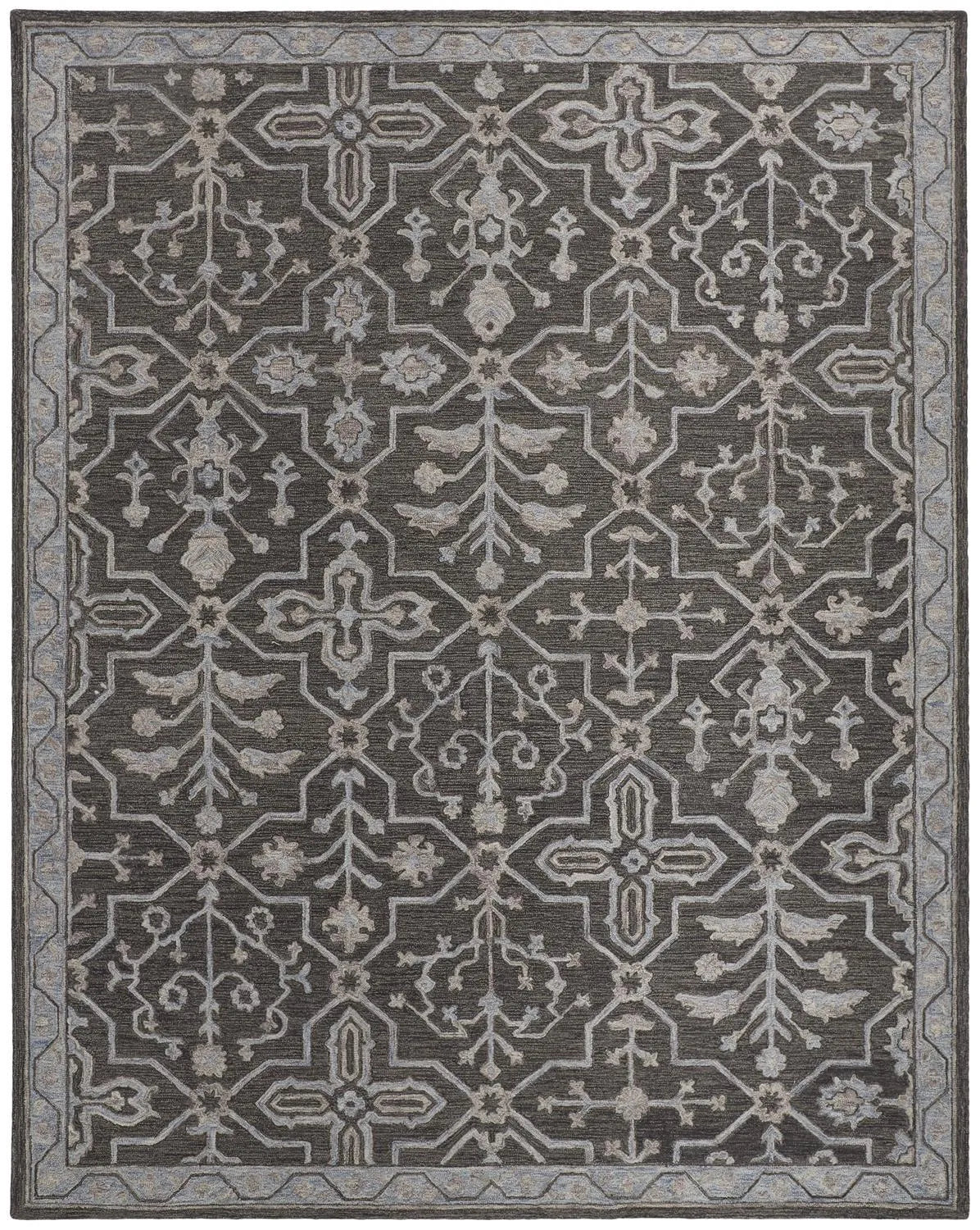 Fallon 8839F Gray/Black Rug - Baconco