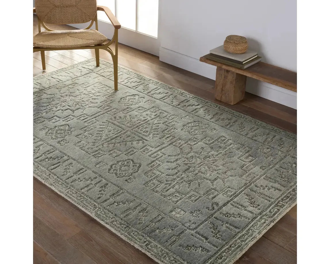 Farryn FAR03 Green Rug - Baconco