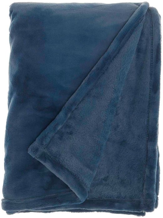 Faux Fur AP102 Navy Throw Blanket - Baconco