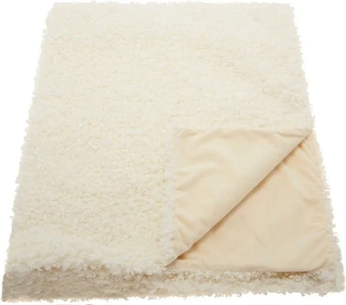 Faux Fur FL200 Ivory Throw Blanket - Baconco