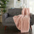 Faux Fur FL200 Rose Throw Blanket - Baconco