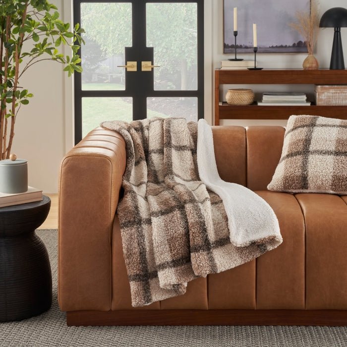 Faux Fur RD320 Brown Throw Blanket - Baconco