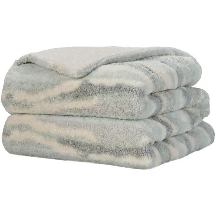 Faux Fur RD520 Seafoam Throw Blanket - Baconco