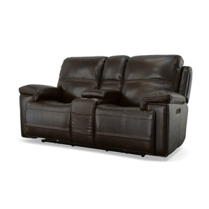 Fenwick Power Reclining Loveseat with Console and Power Headrests - Baconco