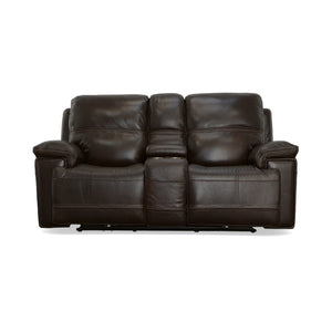 Fenwick Power Reclining Loveseat with Console and Power Headrests - Baconco