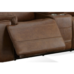 Fenwick Power Reclining Loveseat with Console and Power Headrests - Baconco