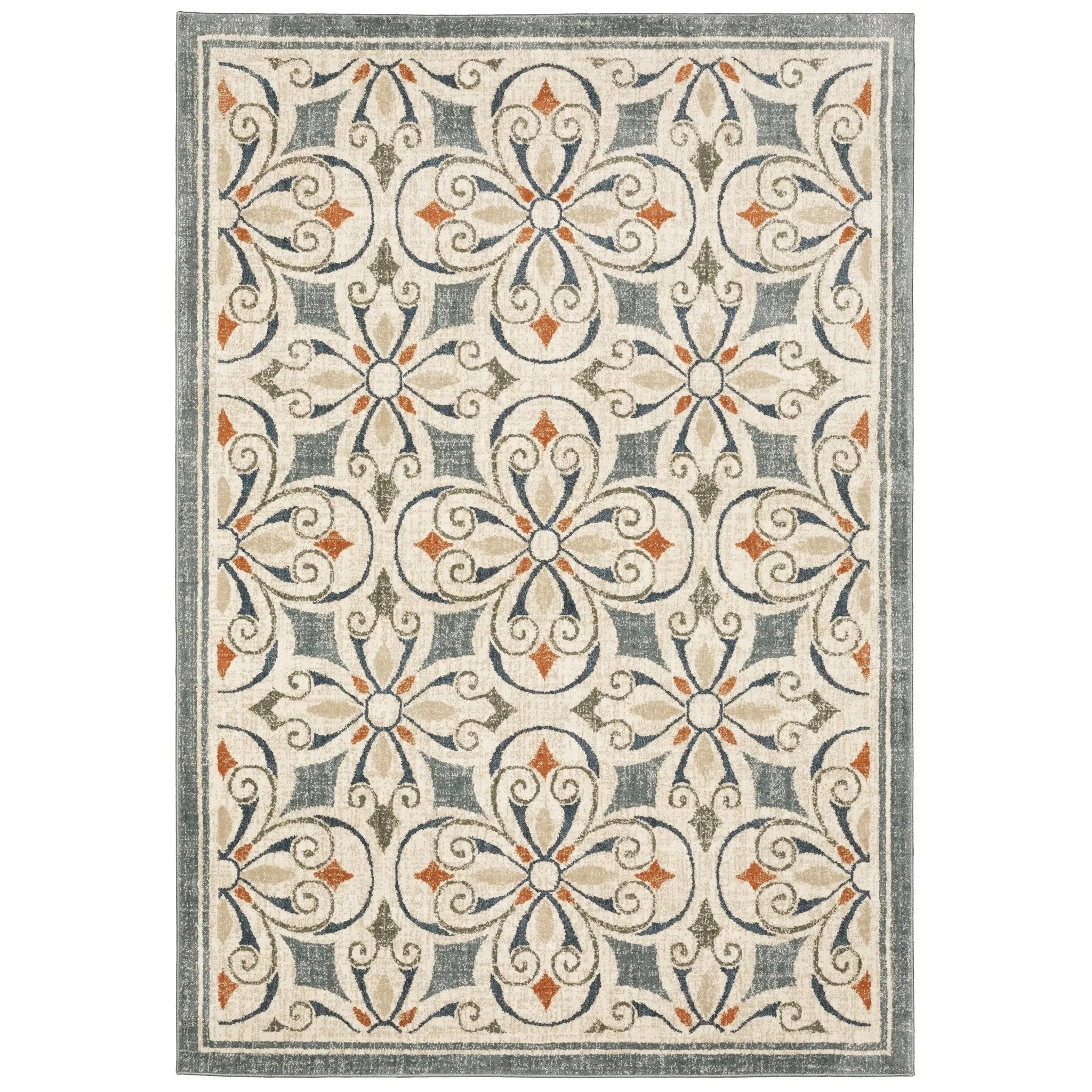 Fiona 1Y Blue/Beige Rug - Baconco