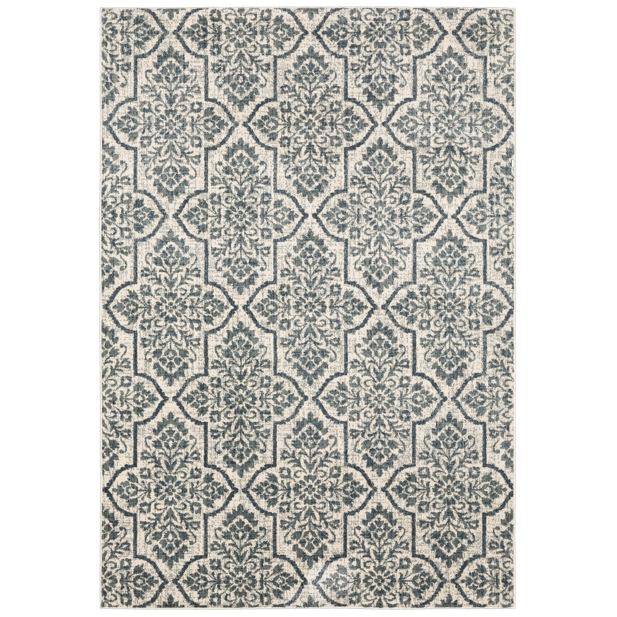 Fiona 4929A Ivory/Blue Rug - Baconco