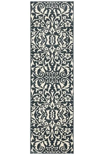 Fiona 5501B Blue/Ivory Rug - Baconco